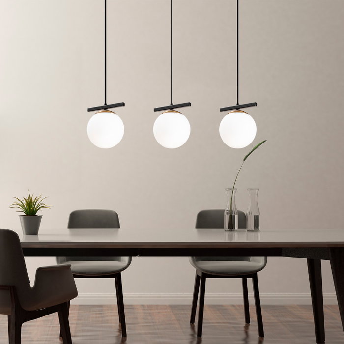 Opviq Üzüm - 6281 Lámpara de Araña Blanco y Negro